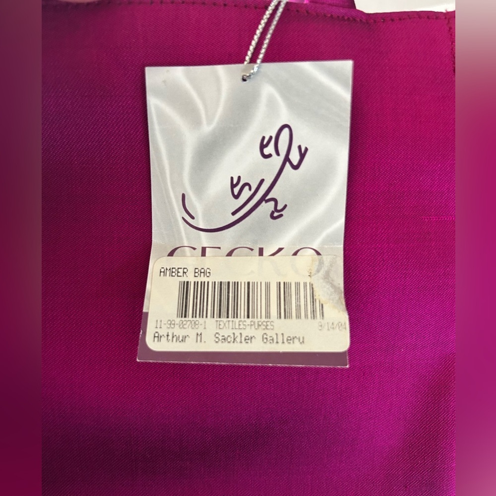 NWT Gecko Fuschia Silk Amber Bag - Picture 11 of 11